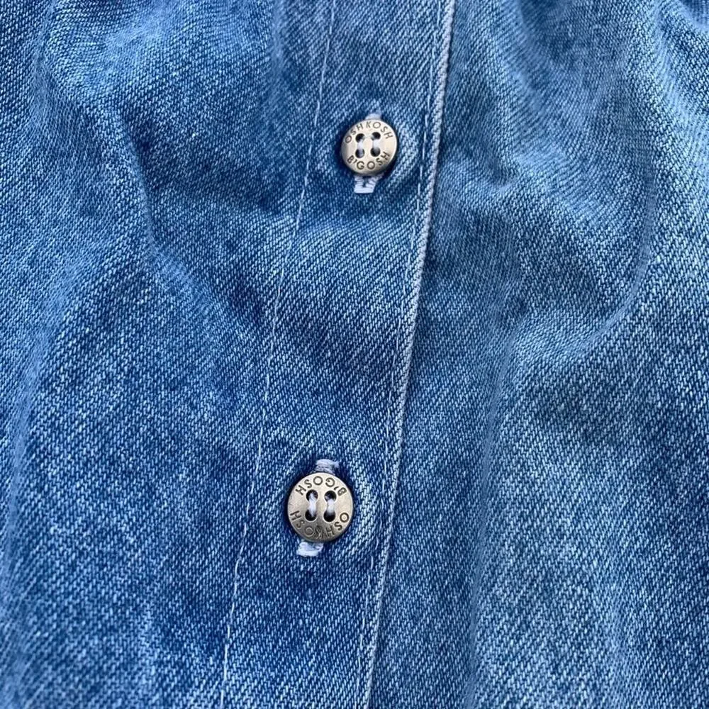 Vintage OshKosh B’Gosh blue jean dress overalls Size 6